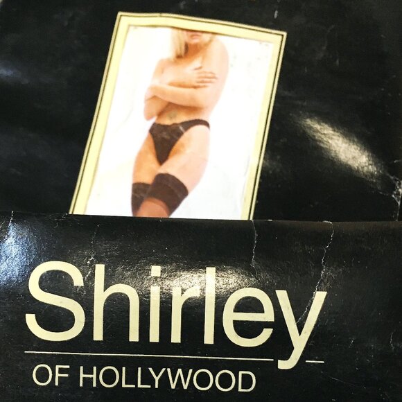 NEW SHIRLEY OF HOLLYWOOD LACE TOP STAY UP STOCKINGS THIGH HIGH PANTYHOSE - Picture 3 of 5